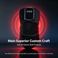 Ceinture de thérapie par lumière rouge sans fil pour genou, 132 LED 660nm 850nm, avec chauffage, vibrations et minuterie automatique, masseur de genou à moule exclusif