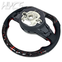 Volant personnalisé en cuir et fibre de carbone pour l'intérieur de voiture, compatible avec VW Golf 6 7 MK7 GTI GTD GTE Polo Tiguan Touareg Passat CC