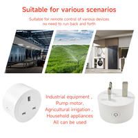 Prise intelligente sans fil Aiba UK 220V-250V avec télécommande 10A 433.92Mhz RF, ignifuge en PC, 2500W pour appareils électroménagers