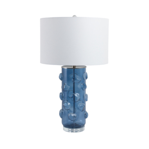 Lampada da Tavolo con Bolle di Vetro e Base Texturizzata per Camera da Letto, Soggiorno, Scrivania, Arredamento Glamour - Product Image 4