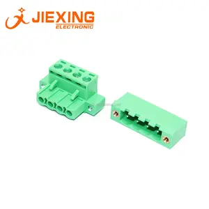 Terminal Block KF2EDGKM-5.08mm 4 pin 4 way With Ear Screw Fixed Hole Plug-in Hole + Straight Pin Header Replace Phoenix