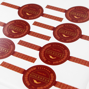 Tùy Chỉnh Dính Nhãn Giả Hiển Nhiên Bằng Chứng Sticker Vàng Lá Không Thấm Nước Caviar Perse Jar Tin Nắp Con Dấu Bao Bì An Ninh Nhãn - Product Image 4