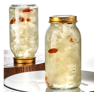 Luftdichte Aufbewahrung von Babynahrung Transparente Gläser Premium-Glasflaschen mit PT-Kappe für hausgemachtes, stapelbares Design aus Püree milch und Marmelade - Product Image 3