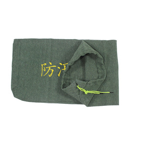 Flood Control Sandbags 30x70cm Canvas Drawstring Waterproof Military Green Embroidery - Product Image 2