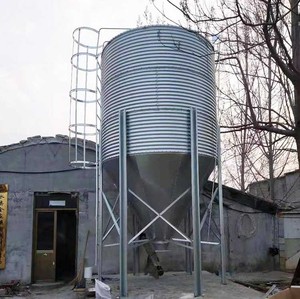 Petits silos d'alimentation pour céréales 10 tonnes 20t 50t silos de stockage <span class=keywords><strong>en</strong></span> acier bacs pour poulets de chair système d'alimentation automatique pour poulets de chair poulets porcs - Product Image 6