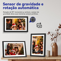 Cadre photo numérique 10,1 pouces avec écran IPS 1280x800, lecteur de photos, musique et vidéos, stockage 32 Go, partage de photos et de vidéos