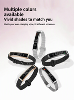 Bracelet intelligent avec moniteur de fréquence cardiaque, d'oxygène dans le sang et de pression artérielle, écran TFT, contrôle par application, rappel d'appel, compteur de pas, bracelet de sport unisexe