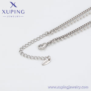 XUPING A00607089 New Silver Großhandel Love Circular Design Weiblich Einfache Serie Edelstahl Schmuck Elegante Halskette - Product Image 4