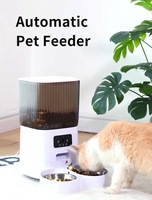 Distributeur automatique d'aliments pour animaux de compagnie intelligent, étanche, avec écran IPS, application mobile WiFi, télécommande, puce, distributeur automatique d'aliments 6L