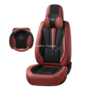 Fundas de asiento de coche personalizadas de cuero de Pvc de lujo Xiangta, juego completo de fundas de asiento, funda de cojín deportiva única para coches de <span class=keywords><strong>5</strong></span> asientos Universal - Product Image 3