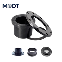 PE100 Raccords en HDPE en matériau vierge Adaptateur de bride 160MM pour l'alimentation en eau Extrémité de tuyau en plastique haute pression SDR17 PN10