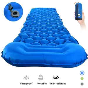 Außenbereich aufblasbare Schlafmatratze ultraleicht camping Luftmatratze wasserdichte aufblasbare Matratze TPU Schlafpolster mit Kissen