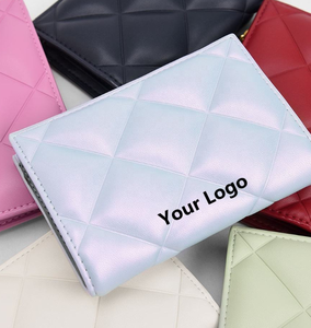 Nouveau portefeuille pour femme en cuir PU matelassé avec logo personnalisé, court et long, tendance, avec fermeture éclair et protection RFID - Product Image 1