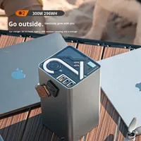 Batterie Externe Portable 3C 296Wh en Alliage, Chargeur 300W avec Affichage Numérique, Idéale pour le Camping et le Stockage d'Énergie (Brevetée)