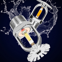 Tête de sprinkler d'incendie 57 degrés DN15 en acier inoxydable, orientable vers le haut/bas/côté