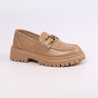 2025 Design de mode femmes fond épais chaussures plates en cuir noir femmes mocassins chaussures