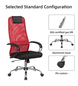 Silla de Oficina Ejecutiva Ergonómica Contemporánea al por Mayor con Malla, Giratoria 360° y Función de Altura Ajustable - Product Image 2