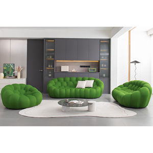 Commercio all'ingrosso moderno Bubble calcio stile divano singolo Set per appartamenti comprimibile divano in tessuto per soggiorno - Product Image 4