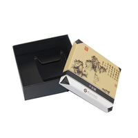 Boîte cadeau en papier rigide avec logo personnalisé, boîte d'emballage en papier enduit rectangulaire, base et couvercle séparés pour parfum, souvenir