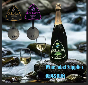 Longstargift logotipo personalizado para champán LED PET botella etiqueta autoadhesiva Noche Oscura resaltado para ocasiones de Año Nuevo - Product Image 3