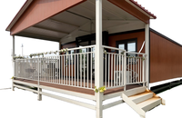 Maison conteneur extensible avec toit renforcé et structure en acier, abri écologique toutes saisons pour séjours de vacances et utilisation en villa