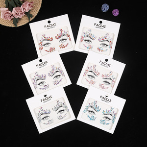 <span class=keywords><strong>Tatouage</strong></span> temporaire pour femmes bijoux de visage strass diamant cristal autocollant pour fête beauté maquillage puissance brillant Look - Product Image 2