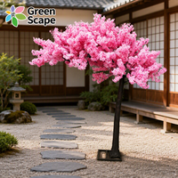 Pohon Bunga Sakura Buatan Berkualitas Tinggi Dekorasi Dalam/Luar Ruangan Besar Warna Pink Sakura Jepang Plastik