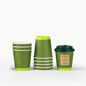 Vasos de Papel Impresos Desechables de Doble Pared, Ondulados, Recubiertos de PE, Biodegradables, 250ml, con Logotipo Personalizado para Café y Panettone, 230-320gsm - Product Image 6