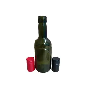 Wholesale Mini Bordeaux Green Elegant Liquor Alcohol Glass Wine Bottle With Stopper