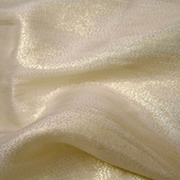 Tissu en lin doré et argenté à motif ondulé, 60 grammes, séchage rapide, circulation d'air, idéal pour les robes féminines, tissu en mousseline