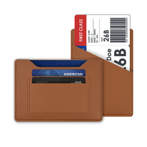 Cartera <span class=keywords><strong>de</strong></span> viaje <span class=keywords><strong>de</strong></span> piel sintética coreana al por mayor, tarjetero grueso y grande, protector <span class=keywords><strong>de</strong></span> pasaporte y billetes, para negocios. - Product Image 5