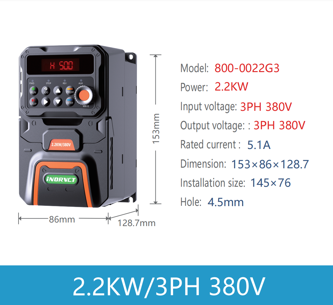 2.2kw/3hp 3phase 380v to 3phase 380V