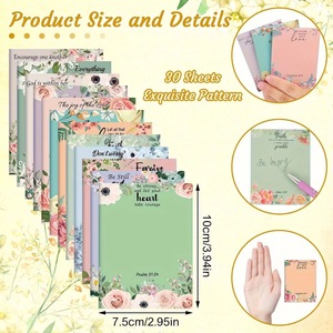 Carnets de notes personnalisés imprimés de motifs floraux brillants – Articles de papeterie pour souvenirs d'événements - Product Image 4