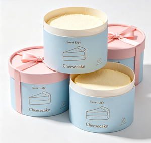 Biodegradable Round Paper Cylinder Custom Size for Basque Cheesecake Bakery Cake & Sweet <b>Treat</b> Packaging - Product Image 2