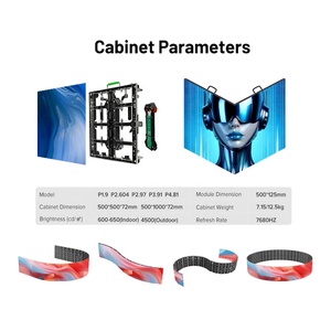 Pantalla LED de Alquiler para Interiores RAYBO P1.9 P2.604 P3.91 7680Hz IP65 de Bajo Consumo y Alta Definición para Señalización Digital en Hoteles y Eventos - Product Image 2