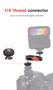 KALIOU Adaptador de Montaje de Zapata con Doble Rótula Giratoria 360 Grados, Brazo Mágico con Tornillo de <span class=keywords><strong>1</strong></span>/4" de Plástico para Luz de Video y Cámara DSLR - Product Image 5
