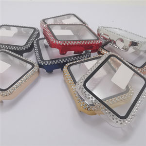 Protecteur d'écran en verre à couverture complète en forme de diamant pour Apple Watch Series 4 5 6 7 <span class=keywords><strong>8</strong></span> 10 Ultra 49mm <span class=keywords><strong>Iwatch</strong></span> Cover 40 41 42 44 45 46mm - Product Image 2