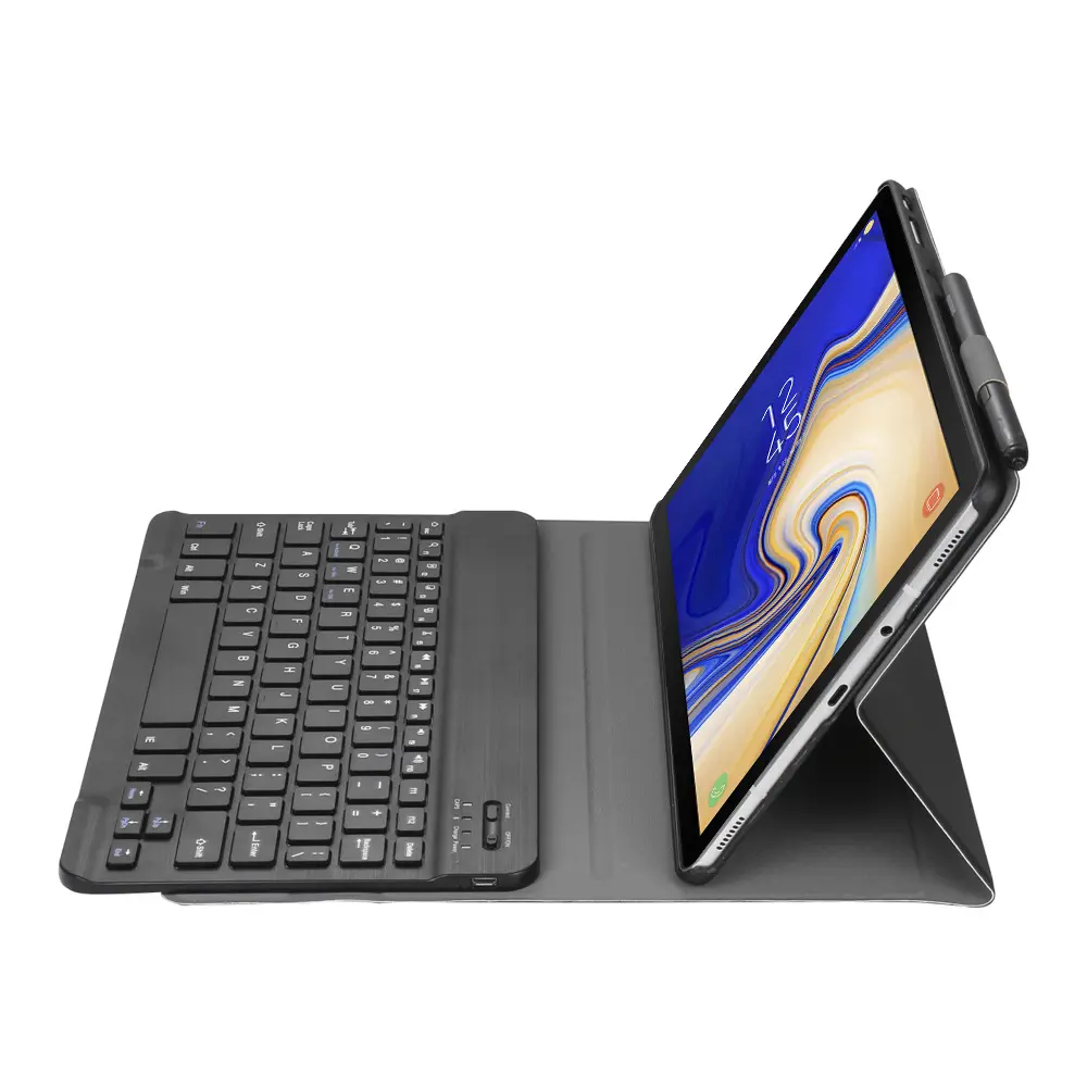 Galaxy Tab 10.5 2018 T590 T595と互換性のあるキーボード付きタブレットレザーカバーケース