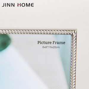 Jinn Home Silver Metal <strong>Frame</strong> Rope <strong>Design</strong> 4x6 5x7 6x8 <strong>Wall</strong> Hang or Table-top Standing Display Durable Iron Photo <strong>Frame</strong> - Product Image 3