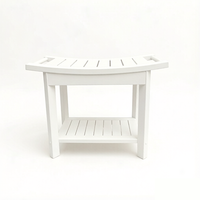 Table d'appoint Adirondack pour patio, en HIPS résistant aux intempéries, pour véranda, terrasse, piscine - Entretien facile