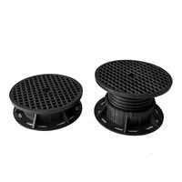 Pied de support réglable en plastique robuste 20-140 mm, capacité de charge 800 kg, profil bas, pour terrasses surélevées