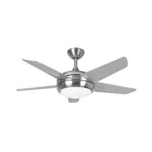 Ventilateur de plafond LED à économie d'énergie avec lumière, design moderne, pales en contreplaqué de 52 pouces, moteur DC à 6 vitesses, intensité réglable - Product Image 1
