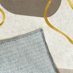 <span class=keywords><strong>Tappeto</strong></span> Moderno Nordico di Lusso <span class=keywords><strong>Marrone</strong></span> Chiaro e <span class=keywords><strong>Beige</strong></span> in Peluche con Dettagli Dorati <span class=keywords><strong>Tappeto</strong></span> Antiscivolo per Soggiorno - Product Image 5