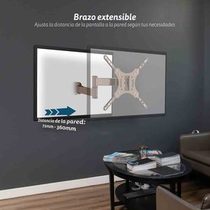 Supporto TV Articolato per TV da 10-27 Pollici Fino a 10kg, Staffa da Parete VESA 50x50mm 200x200mm con Indicatore di Livello - Product Image 4