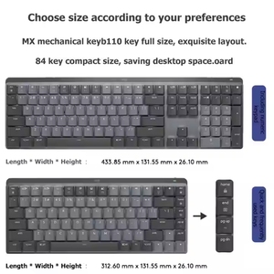 Logitech MX MECHANICAL Business Wireless Modo dual Interruptor bajo Sección de tamaño completo Interruptor azul Teclado mecánico de oficina - Product Image 4