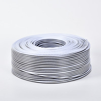 Câble de lampe LED HONGPAI UL2468 20AWG en cuivre toronné 600V noir et blanc isolé PU, double parallèle, pour lampes -40~+85°C