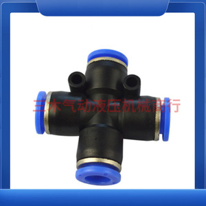 Conector de Cuatro Vías Fiter Pza, Conectores Rápidos de Plástico 04 6 8 10 12, Piezas Neumáticas - Product Image 2