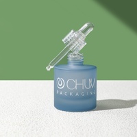 Üretici fantezi kozmetik damlalık şişe 30ml kalın alt özü cam şişe Amber temizle Serum cilt bakımı ambalaj