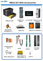 Kit de boîtier de batterie LiFePO4 DIY VOLOND 51.2V 33KWh avec communication CAN pour cellules 16S 628Ah MB56, boîtier vide empilable