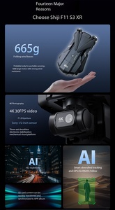 Drone Quadricoptère Professionnel 4K <span class=keywords><strong>SJRC</strong></span> <span class=keywords><strong>F11</strong></span> S3 XR 2026 Avancé à Contrôle par Écran, Photographie Aérienne 10km, Avion Télécommandé - Product Image 5
